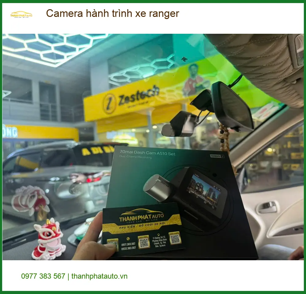 Anh Khải lắp Camera hành trình Ford Ranger tại Quận 12 để an tâm lái xe đường dài ảnh thực tế 2