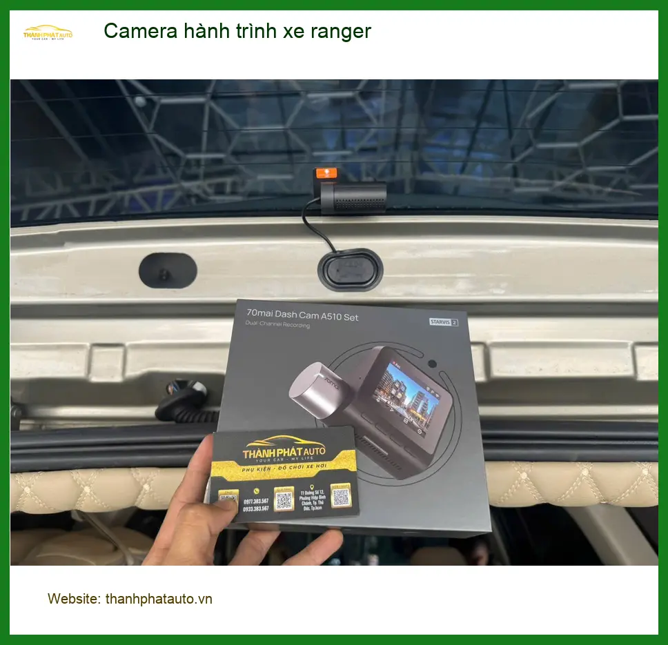 Anh Khải lắp Camera hành trình Ford Ranger tại Quận 12 để an tâm lái xe đường dài ảnh thực tế 5