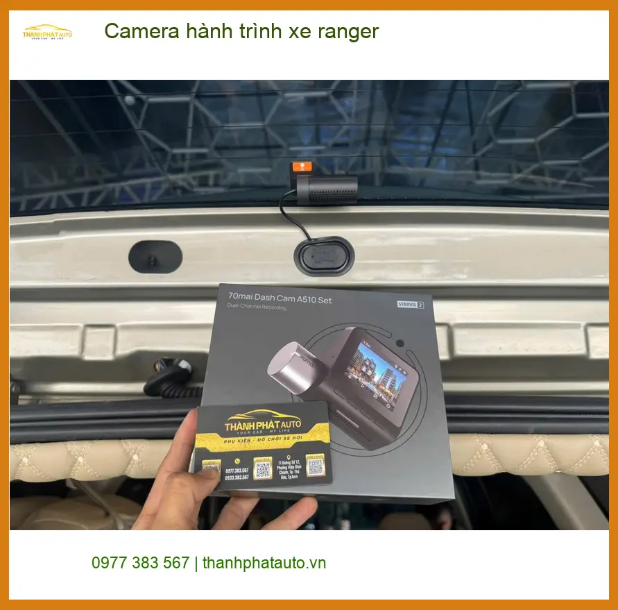 Anh Dũng lắp Camera hành trình xe Ranger tại Quận Thủ Đức để ghi lại bằng chứng khi cần ảnh thực tế 4