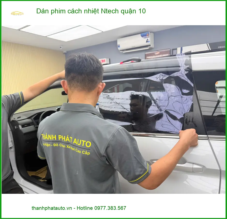 Trung Tâm Dán Phim Cách Nhiệt Ô Tô Ntech quận 10 - Thi Công Chuyên Nghiệp ảnh thực tế 3