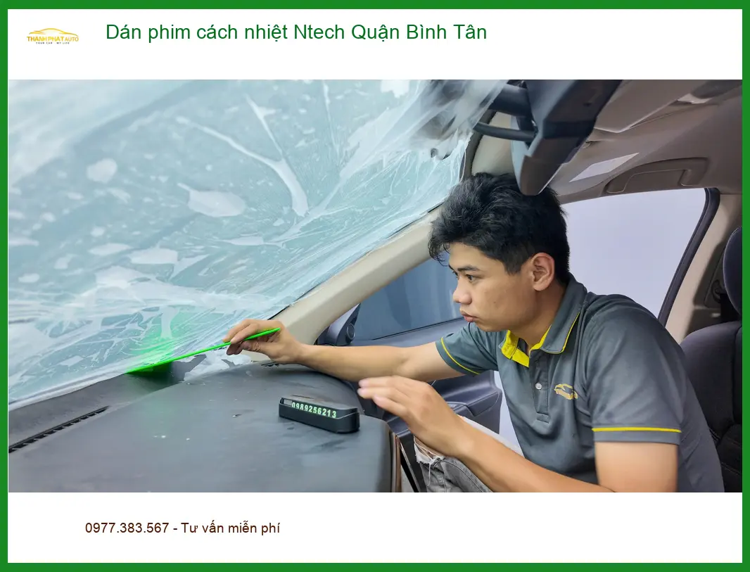 Dịch Vụ Dán Phim Cách Nhiệt Ô Tô Ntech Quận Bình Tân - Lắp Đặt Uy Tín TPHCM ảnh thực tế 2