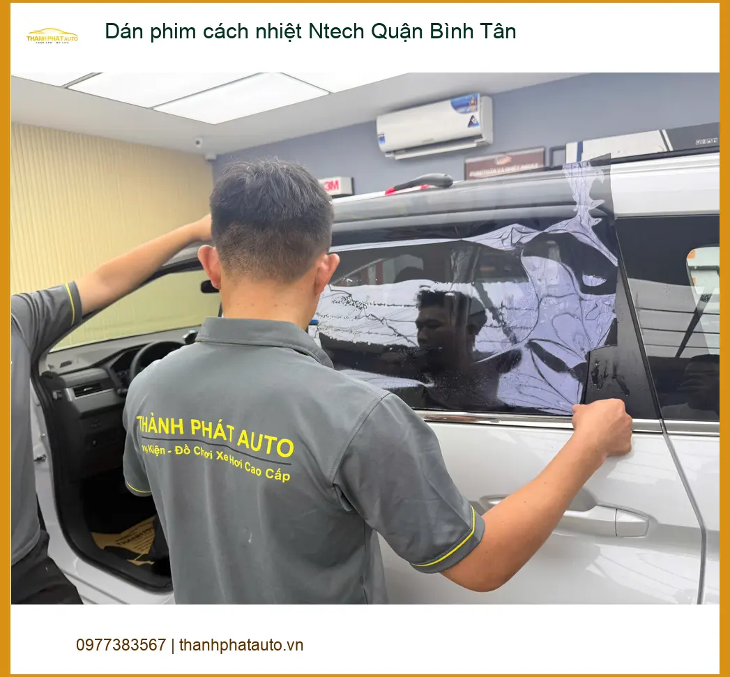 Dịch Vụ Dán Phim Cách Nhiệt Ô Tô Ntech Quận Bình Tân - Lắp Đặt Uy Tín TPHCM ảnh thực tế 3