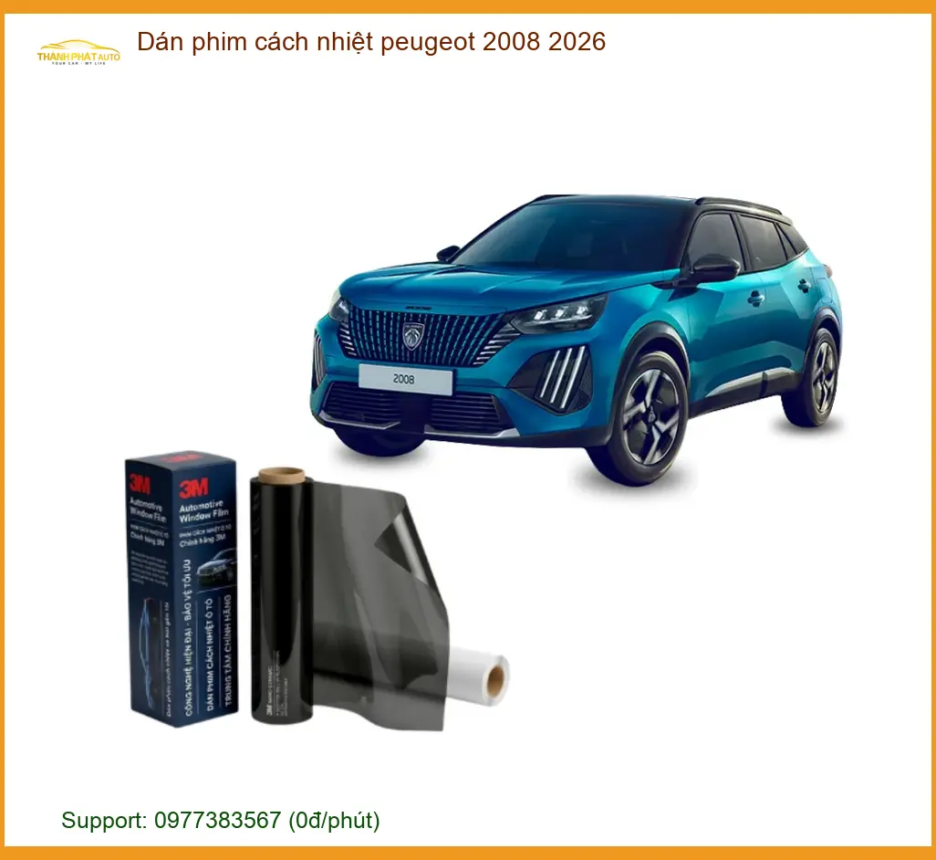 Dán phim cách nhiệt Peugeot 2008 2026 - Địa Chỉ Lắp Đặt Chính Hãng TPHCM