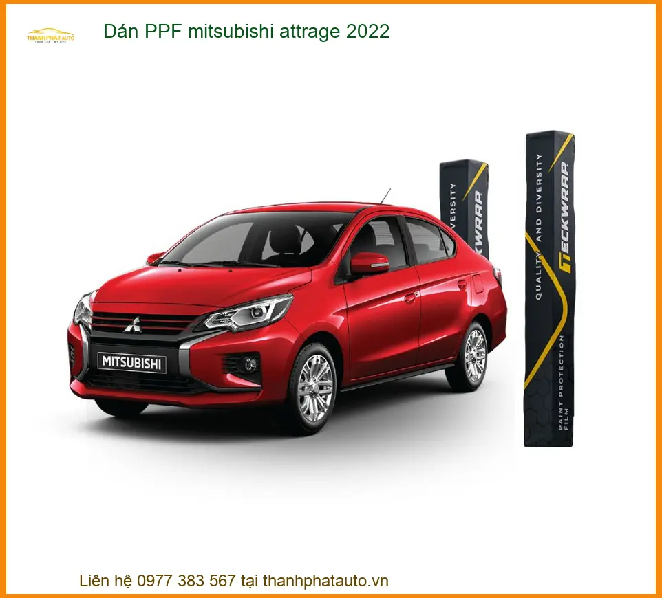 Dán PPF Mitsubishi Attrage 2022 - Địa Chỉ Lắp Đặt Uy Tín TPHCM