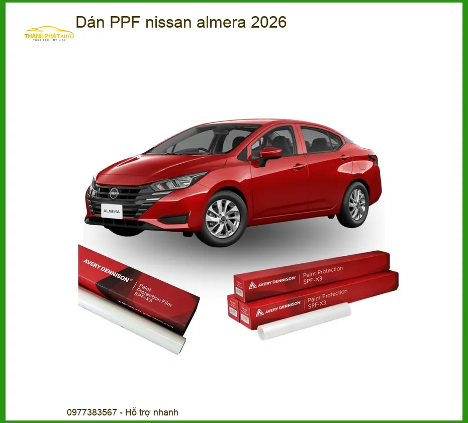 Dán Phim Bảo Vệ Sơn PPF Nissan Almera 2026 - Trung Tâm Thi Công Chính Hãng TPHCM