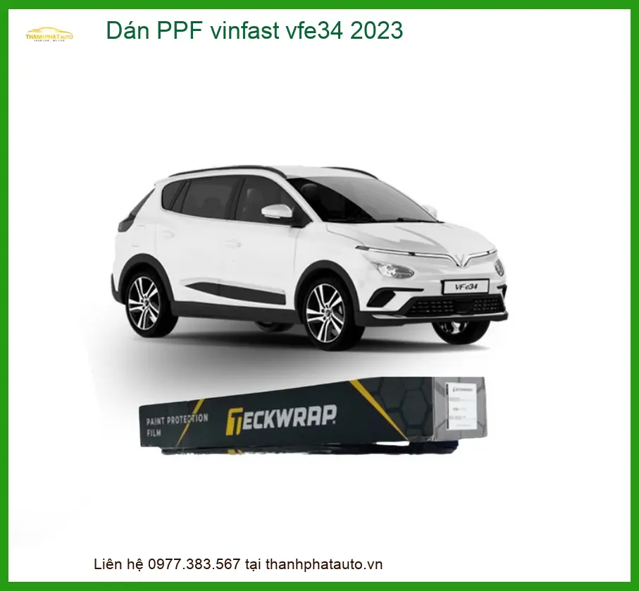 Dán Phim PPF Bảo Vệ Sơn VinFast VF e34 2023 - Trung Tâm Lắp Đặt Uy Tín TPHCM