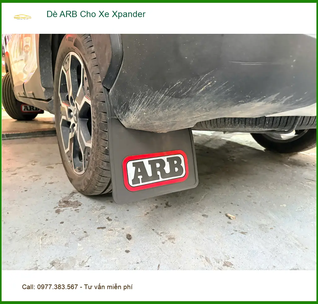 Anh Tùng lắp dè ARB cho Mitsubishi Xpander chống văng bùn đất tại Gò Vấp