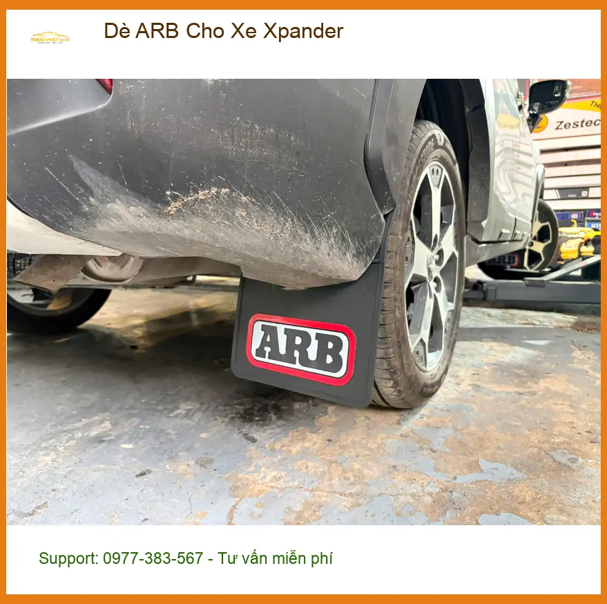 Anh Tùng lắp dè ARB cho Mitsubishi Xpander chống văng bùn đất tại Gò Vấp ảnh thực tế 5