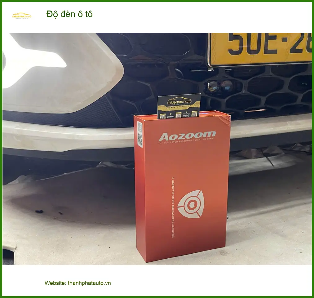 Bác Hùng độ đèn ô tô Mazda 3 tại Quận 6 vì đèn nguyên bản không đủ sáng khi đi đêm ảnh thực tế 4