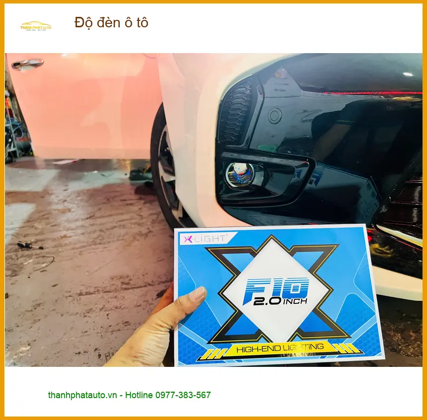 Anh Quang độ đèn ô tô Hyundai Santa Fe tại Quận Thủ Đức để cải thiện tầm nhìn ban đêm ảnh thực tế 3