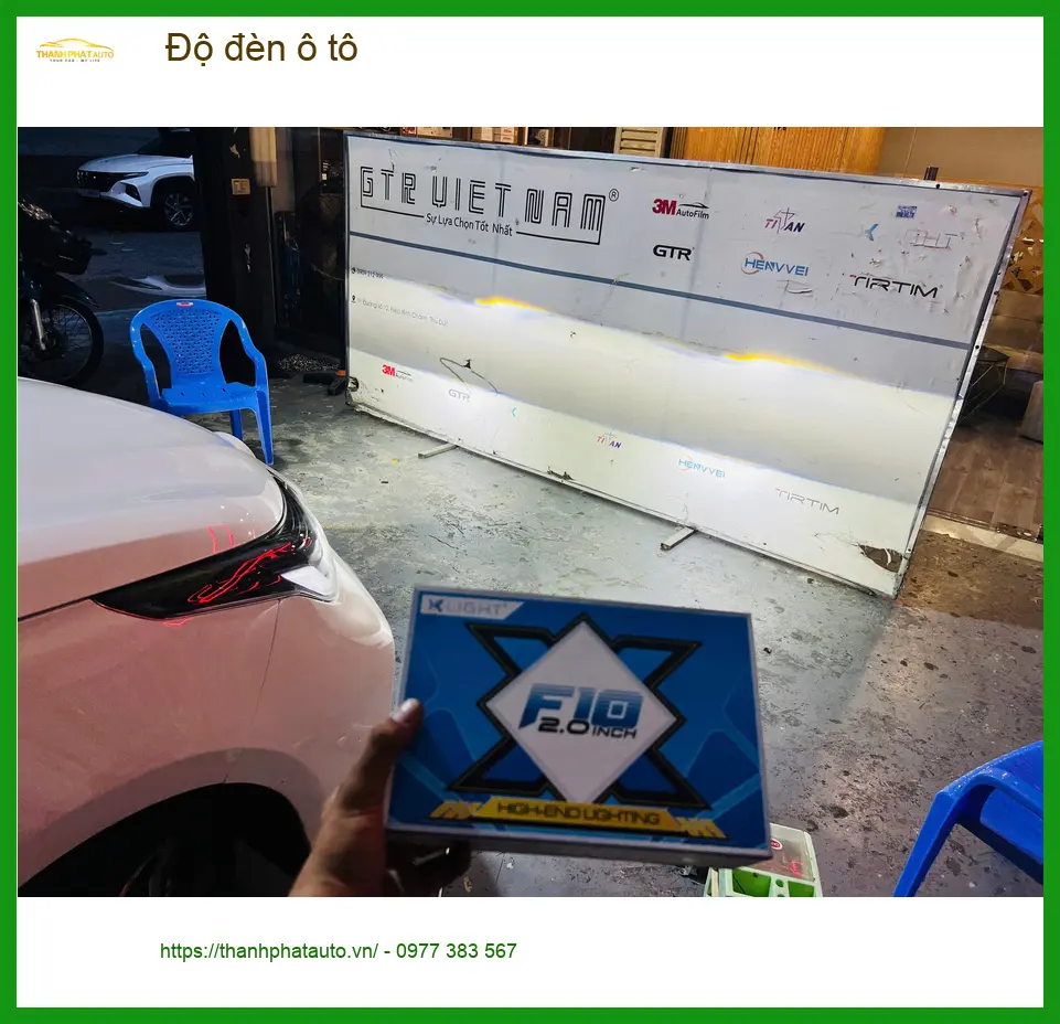 Chị Mai Độ đèn ô tô Hyundai Creta tại Quận Gò Vấp vì đèn zin yếu khi đi đêm ảnh thực tế 2
