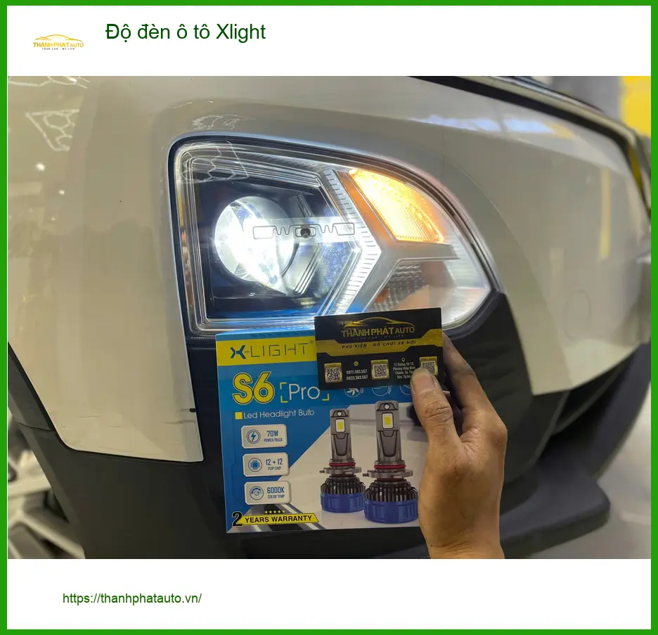 Anh Kiên độ đèn Xlight cho Hyundai Accent tại Quận 7 để tăng cường sáng. ảnh thực tế 2