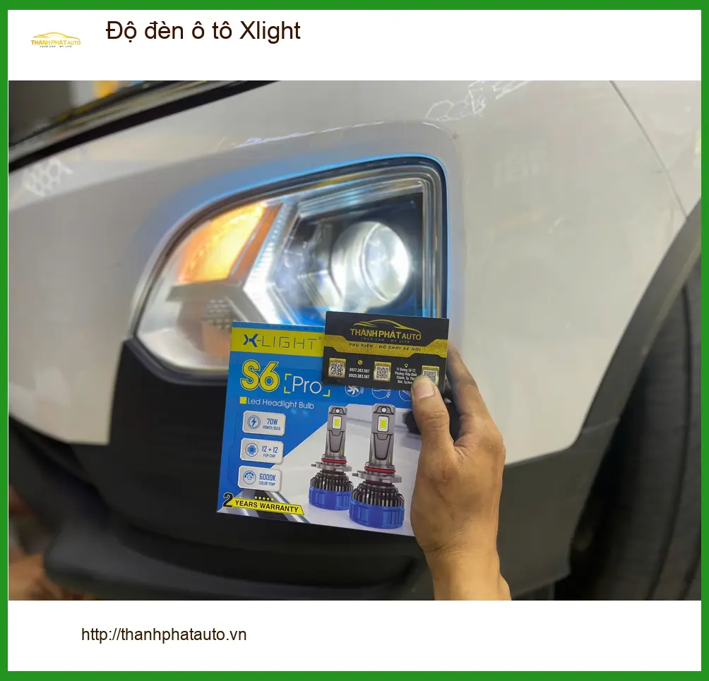 Anh Trọng độ đèn ô tô Xlight cho Hyundai Accent tại Quận 2 để cải thiện tầm nhìn ban đêm