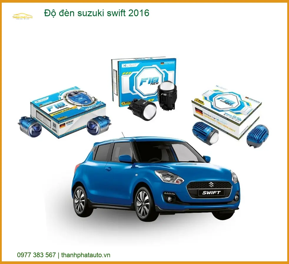 Độ Đèn Bi LED Tăng Sáng Suzuki Swift 2016 - Địa Chỉ Gắn Chính Hãng TPHCM