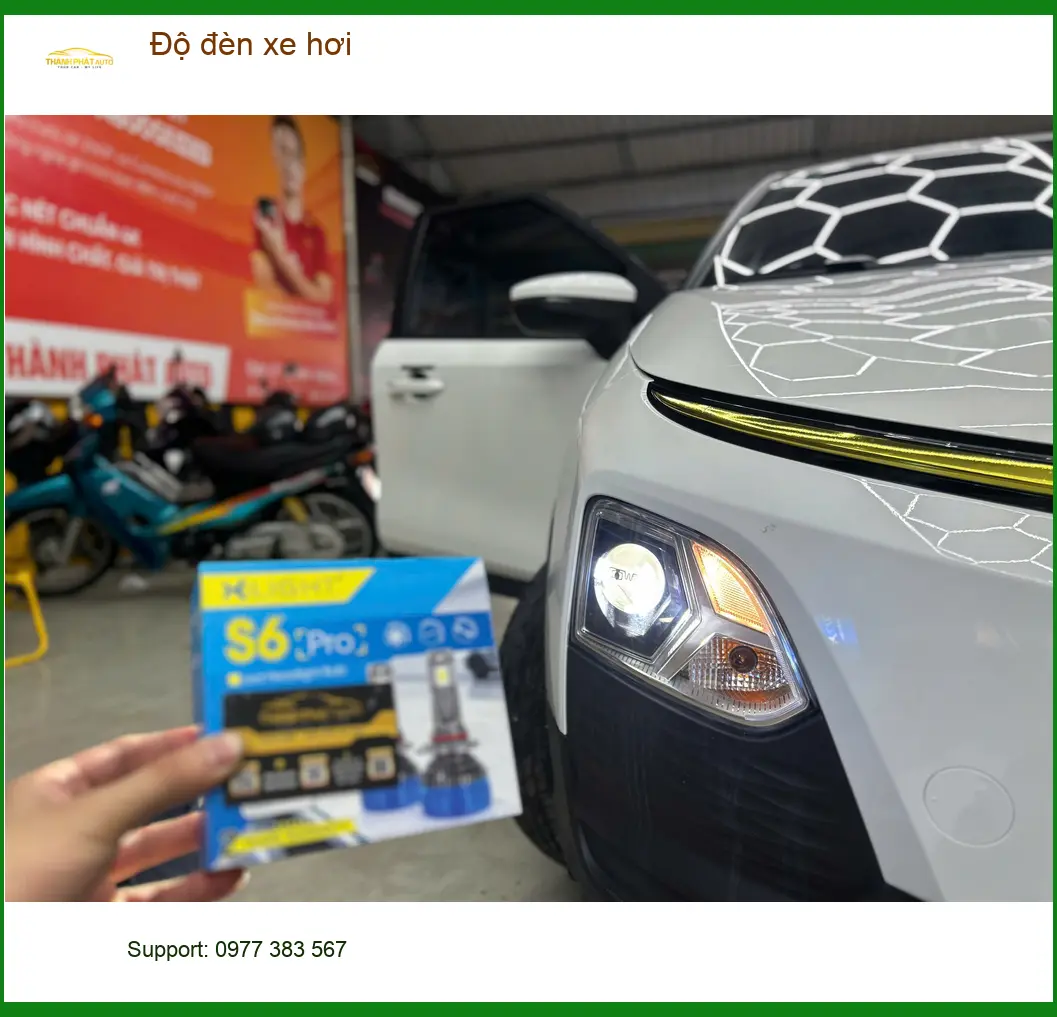 Chị Lan Anh độ đèn xe hơi VinFast Lux A2.0 tại Phú Nhuận vì đèn zin yếu