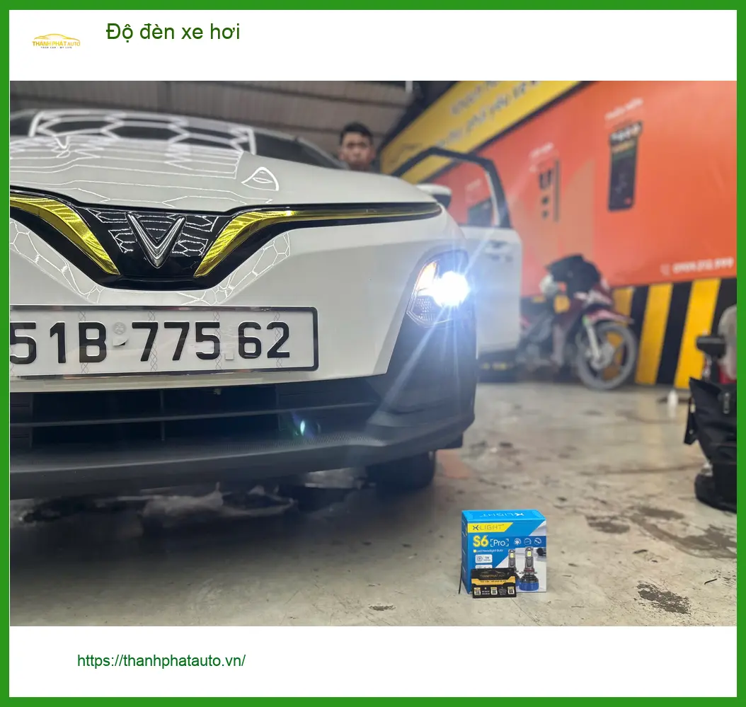 Chị Lan Anh độ đèn xe hơi VinFast Lux A2.0 tại Phú Nhuận vì đèn zin yếu ảnh thực tế 3
