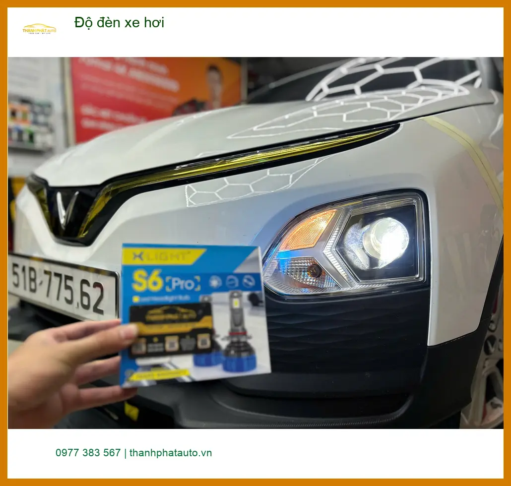 Chị Lan Anh độ đèn xe hơi VinFast Lux A2.0 tại Phú Nhuận vì đèn zin yếu ảnh thực tế 4