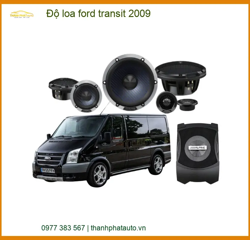 Độ Loa Ô Tô Ford Transit 2009 - Trung Tâm Nâng Cấp Âm Thanh Uy Tín TPHCM