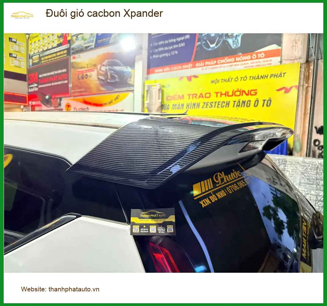 Anh Quang lắp đuôi gió cacbon cho Mitsubishi Xpander tại Quận 12 để tăng tính thể thao ảnh thực tế 2