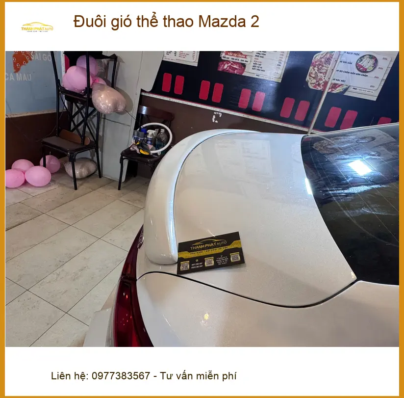 Anh Vinh lắp đuôi gió thể thao Mazda 2 tại Quận 7 cho xe cá tính hơn ảnh thực tế 4