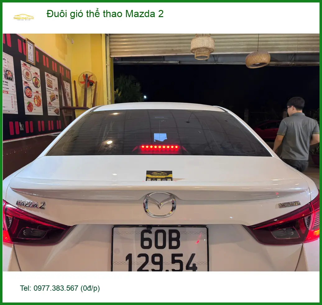 Anh Vinh lắp đuôi gió thể thao Mazda 2 tại Quận 7 cho xe cá tính hơn ảnh thực tế 5