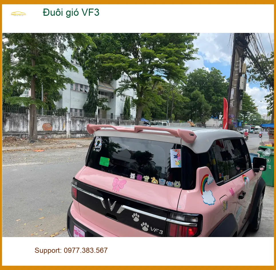 Anh Khang lắp đuôi gió cho VinFast VF3 tại Quận 3 để xe trông cá tính hơn ảnh thực tế 4