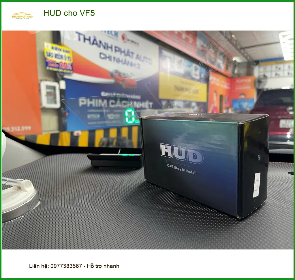 Anh Đạt lắp HUD cho VinFast VF5 tại Quận Thủ Đức để dễ quan sát tốc độ ảnh thực tế 3
