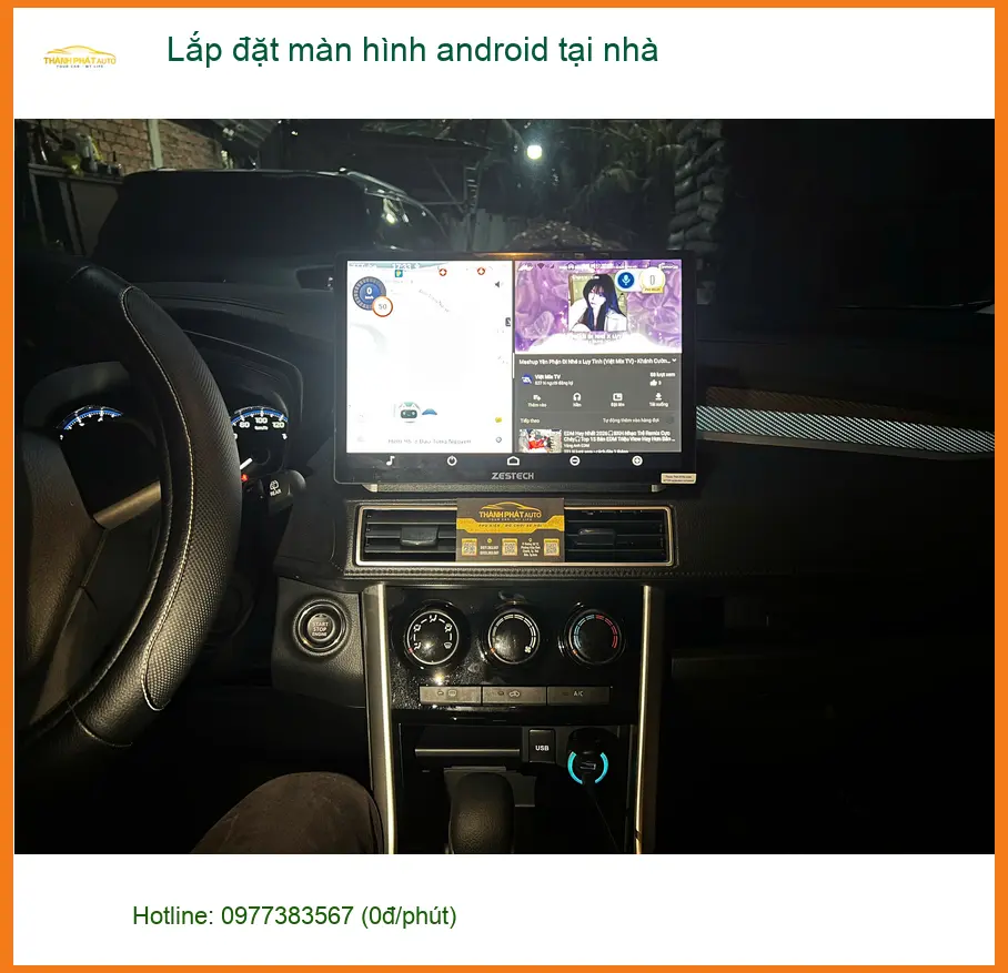 Anh Bảo lắp màn hình Android cho Suzuki Swift tại nhà Quận 12 để tiết kiệm thời gian ảnh thực tế 3