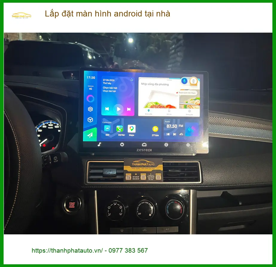 Anh Bảo lắp màn hình Android cho Suzuki Swift tại nhà Quận 12 để tiết kiệm thời gian ảnh thực tế 5