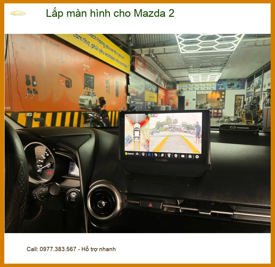 Anh Khải lắp màn hình Android cho Mazda 2 tại Quận 7, nâng cấp tính năng ảnh thực tế 2