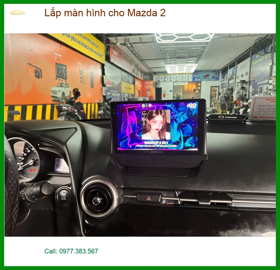 Anh Khải lắp màn hình Android cho Mazda 2 tại Quận 7, nâng cấp tính năng ảnh thực tế 3