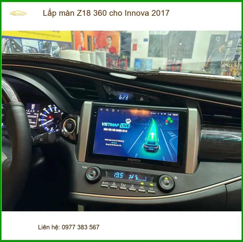 Anh Quang lắp màn Z18 360 cho Innova 2017 tại Quận 4, an tâm di chuyển ảnh thực tế 2