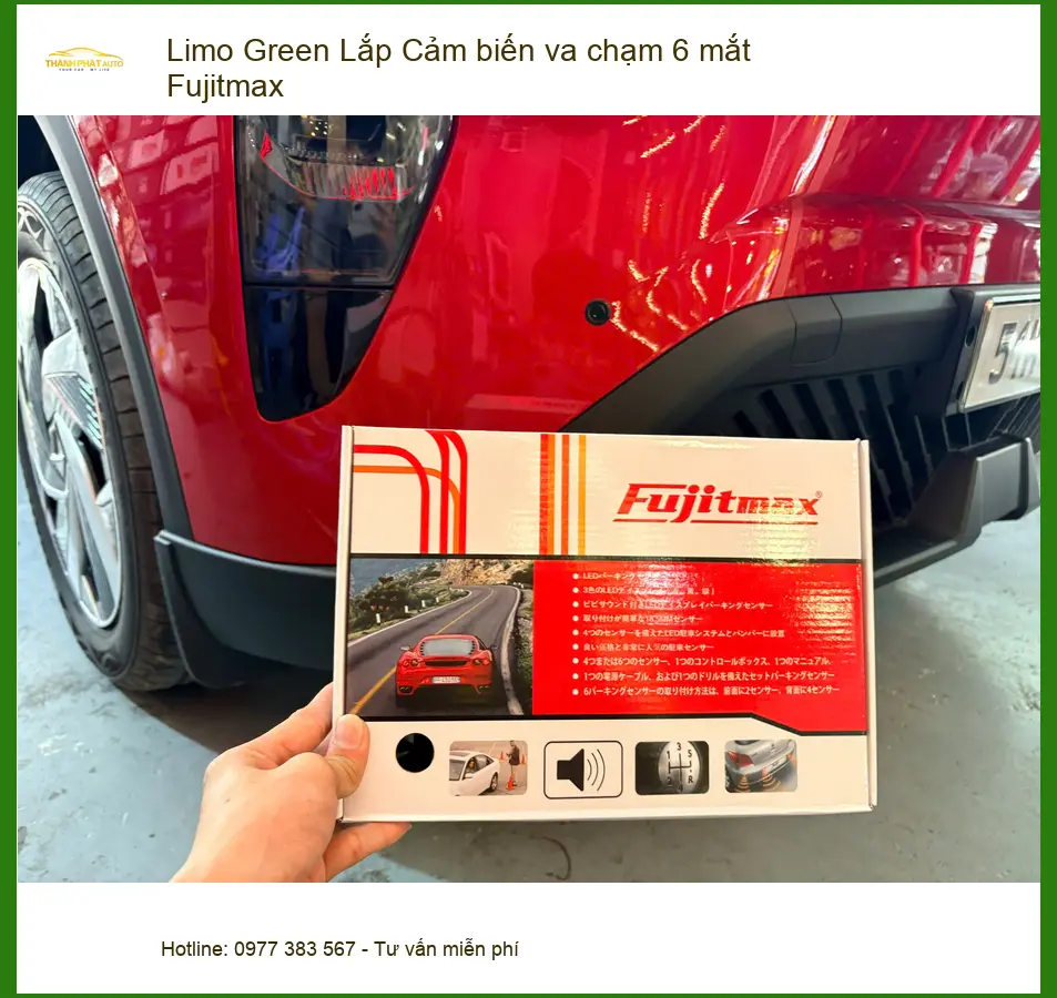 Anh Khải lắp cảm biến va chạm 6 mắt Fujitmax cho Limo Green tại Gò Vấp. ảnh thực tế 2