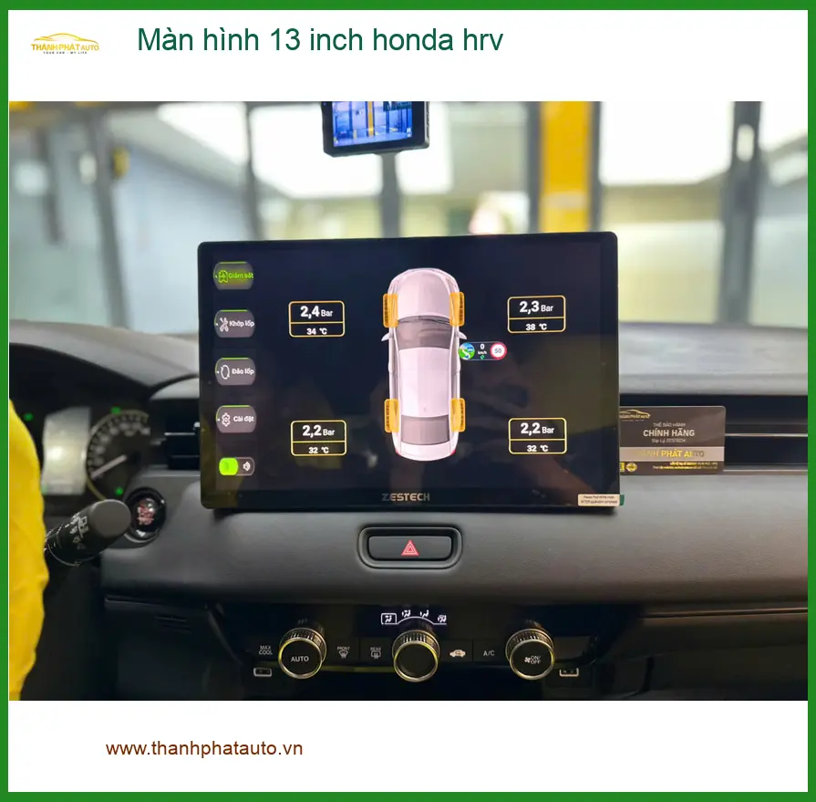 Anh Tuân nâng cấp màn hình 13 inch Honda HR-V ở Gò Vấp, màn zin quá cũ kỹ. ảnh thực tế 3