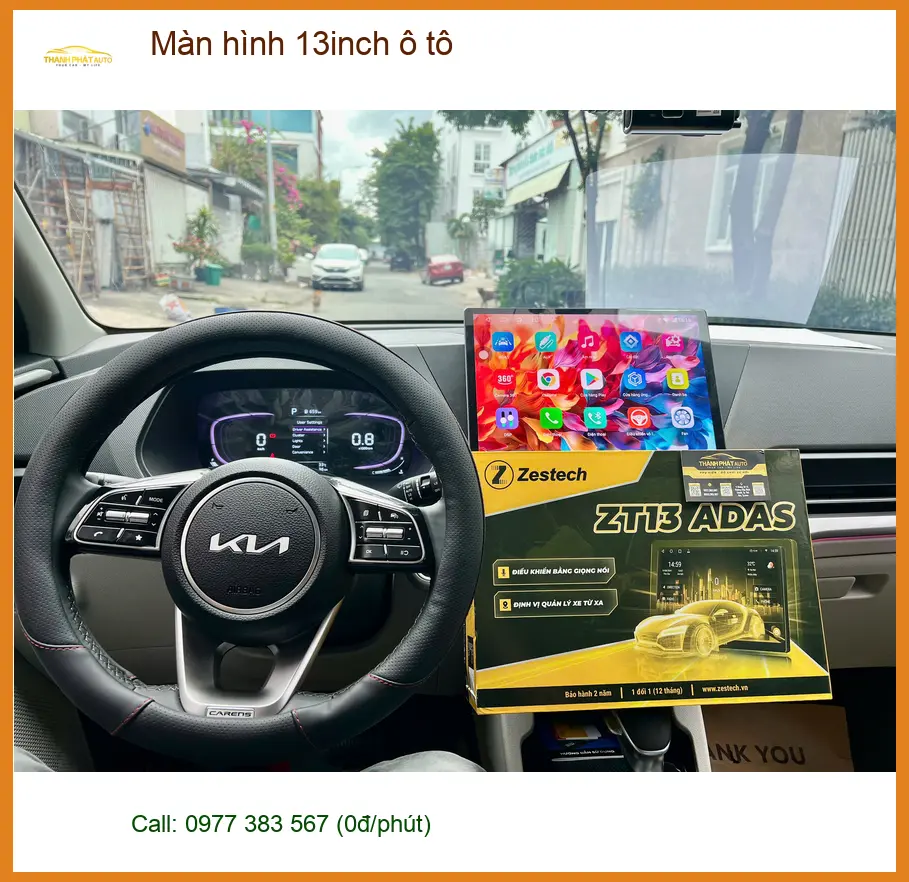 Chị Thuỷ lắp màn hình 13inch ô tô Hyundai Santa Fe ở Quận Thủ Đức ảnh thực tế 2