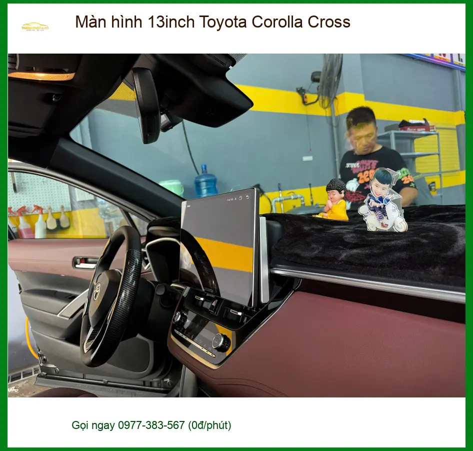 Anh Dũng lắp màn hình 13inch Toyota Corolla Cross tại Quận 1 cho xe hiện đại hơn ảnh thực tế 2