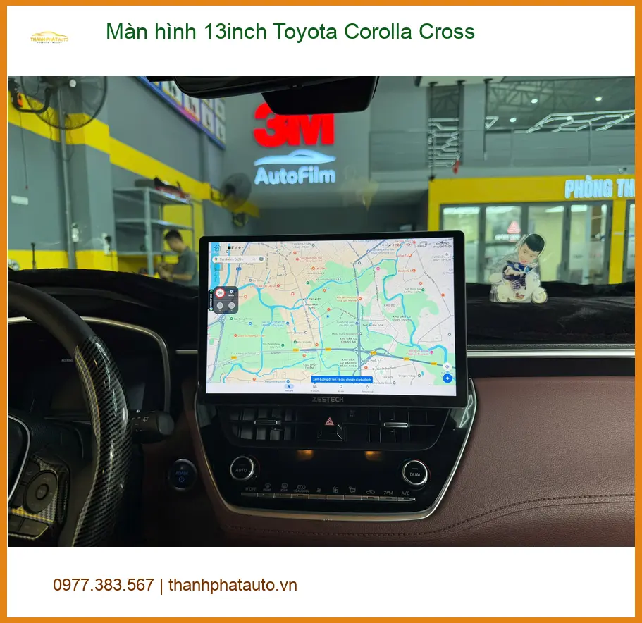 Anh Dũng lắp màn hình 13inch Toyota Corolla Cross tại Quận 1 cho xe hiện đại hơn ảnh thực tế 3