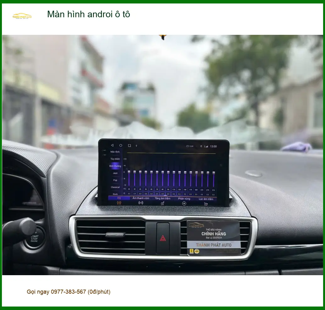 Cô Hoa lắp màn hình Android cho Kia Sonet ở Bình Chánh để giải trí ảnh thực tế 2