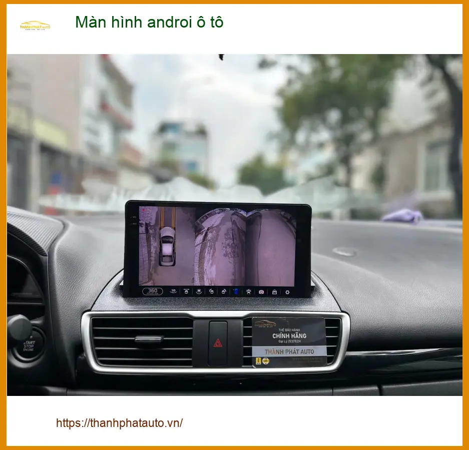 Cô Hoa lắp màn hình Android cho Kia Sonet ở Bình Chánh để giải trí ảnh thực tế 5
