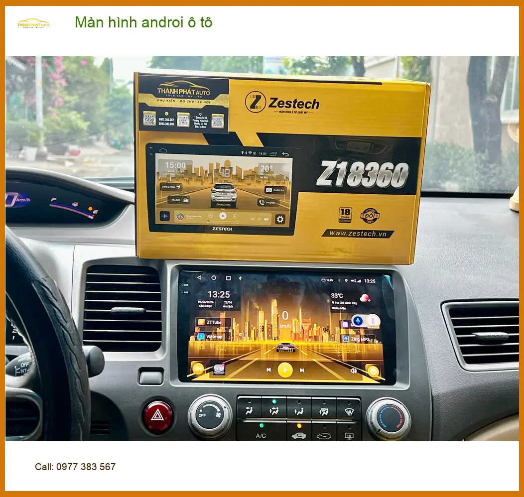 Anh Tùng lắp màn hình Android ô tô cho Hyundai SantaFe tại Quận 10 vì màn zin quá chậm