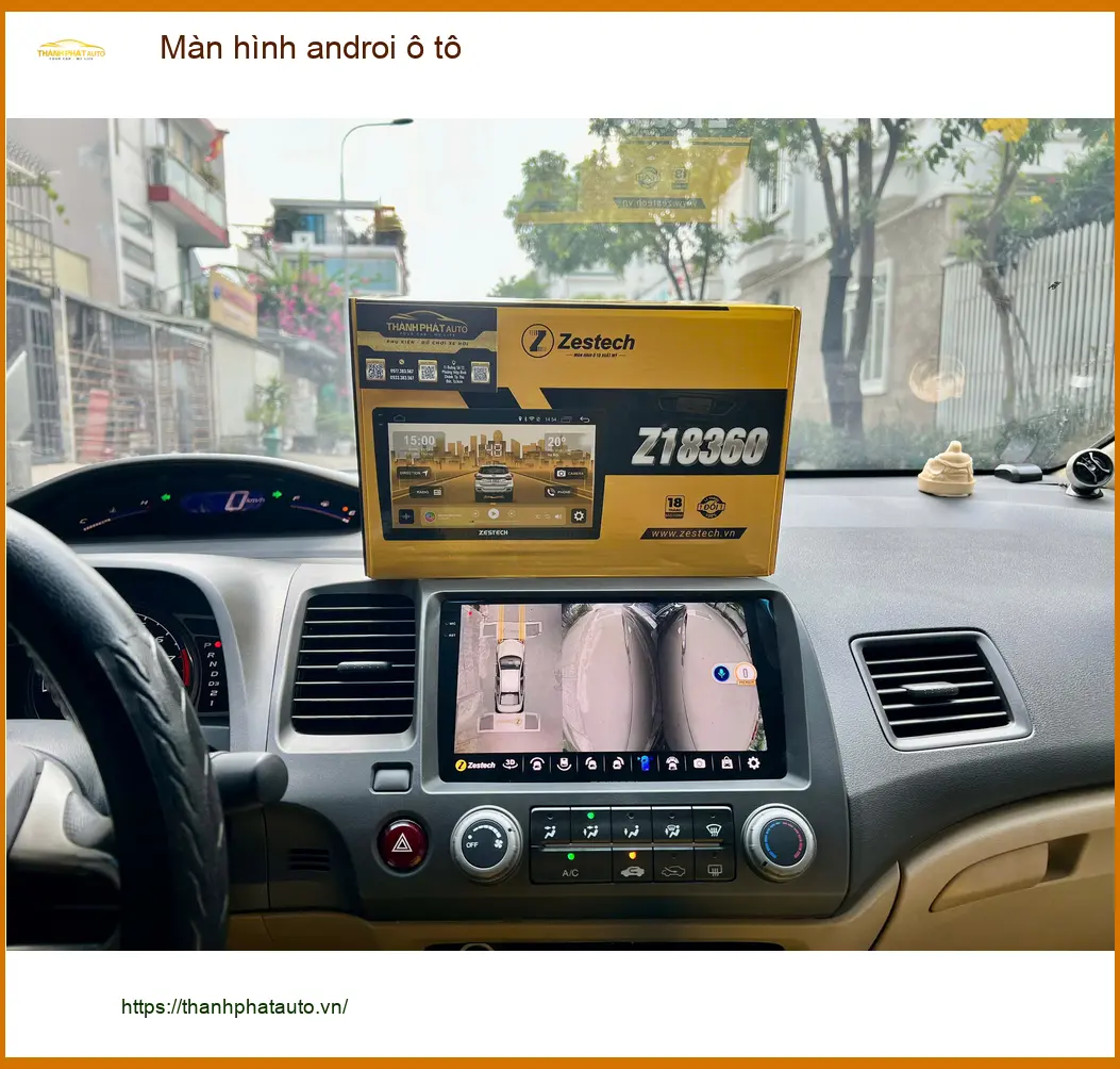 Anh Tùng lắp màn hình Android ô tô cho Hyundai SantaFe tại Quận 10 vì màn zin quá chậm ảnh thực tế 2