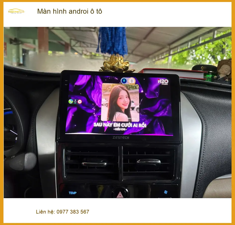 Chị Bích lắp màn hình Android ô tô cho Hyundai Accent tại Quận 12 để tiện dẫn đường ảnh thực tế 2