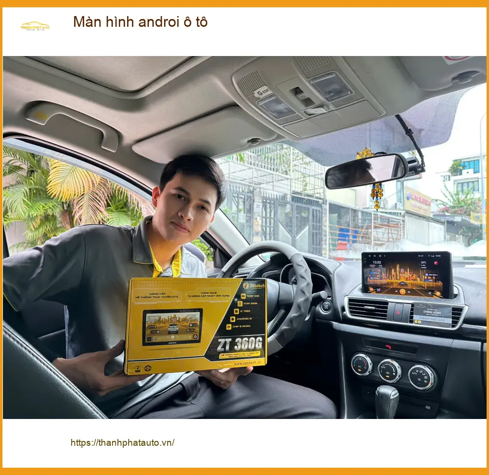 Chị Thanh nâng cấp màn hình Android ô tô Honda CRV tại Quận Thủ Đức ảnh thực tế 2