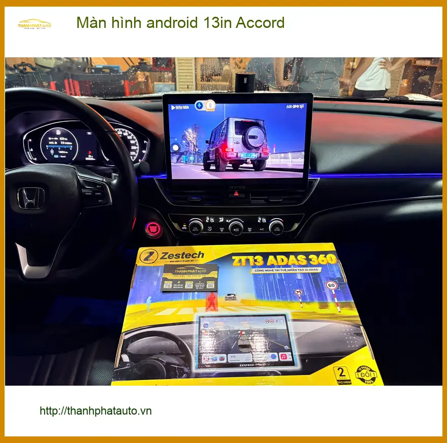 Anh Duy nâng cấp màn hình android 13in Accord tại Thủ Đức để tiện giải trí ảnh thực tế 2