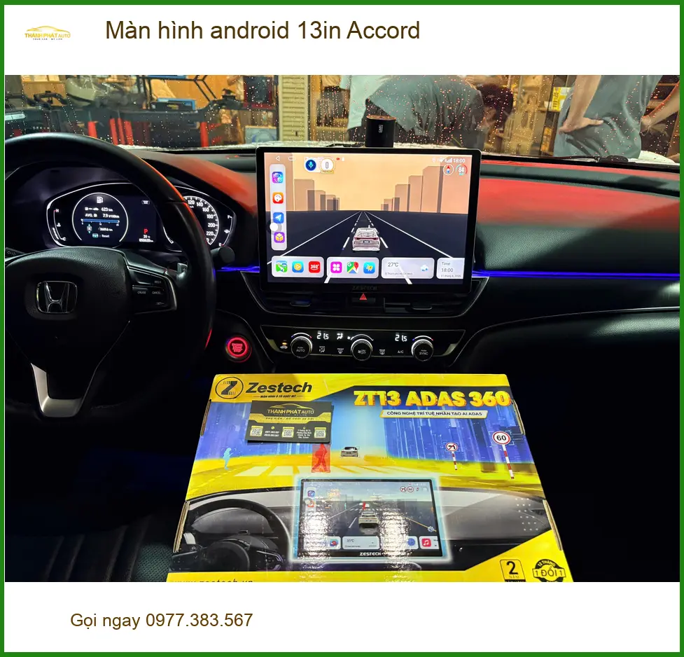 Anh Duy nâng cấp màn hình android 13in Accord tại Thủ Đức để tiện giải trí ảnh thực tế 4