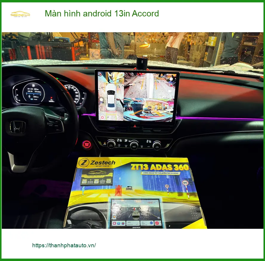 Anh Duy nâng cấp màn hình android 13in Accord tại Thủ Đức để tiện giải trí ảnh thực tế 5