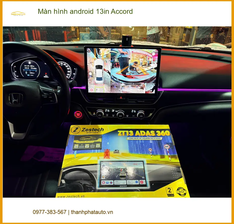 Anh Tấn nâng cấp màn hình Android 13in Accord tại Quận 9 tiện lợi