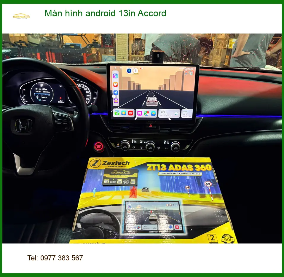 Anh Tấn nâng cấp màn hình Android 13in Accord tại Quận 9 tiện lợi ảnh thực tế 3