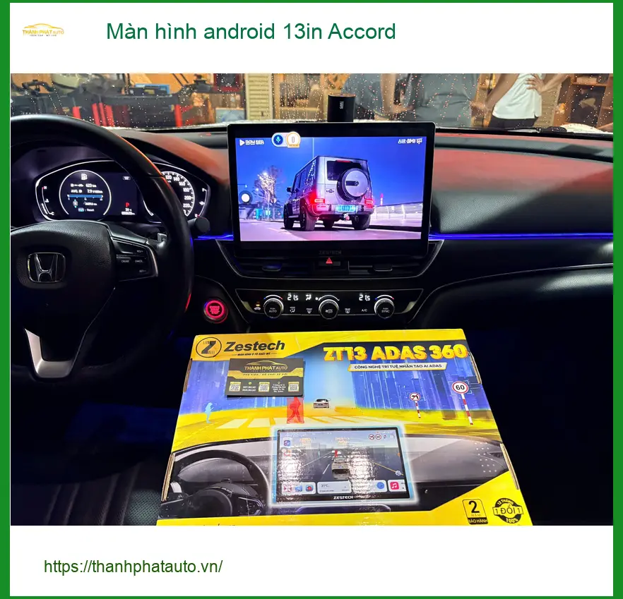 Chị Mai lắp Màn hình Android 13 inch cho Accord ở Hóc Môn ảnh thực tế 4