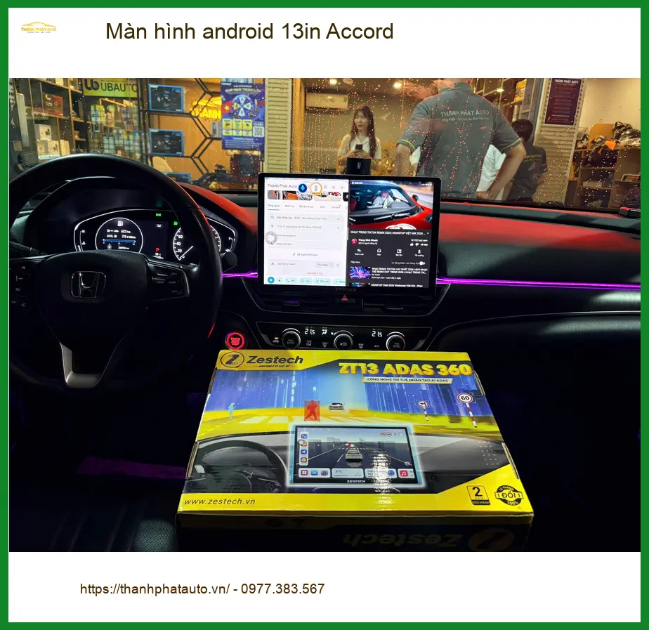 Anh Minh lắp màn hình Android 13in cho Accord tại Quận 5 để nâng cao trải nghiệm giải trí trên xe